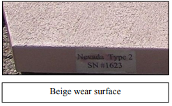 Beige wear surface