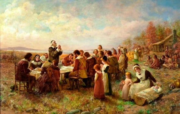 first thanksgiving at plymouth