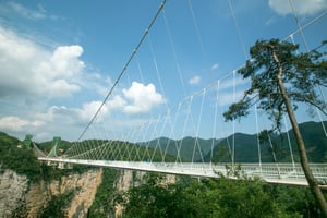 Glass Bridge in Zhangjiajie China