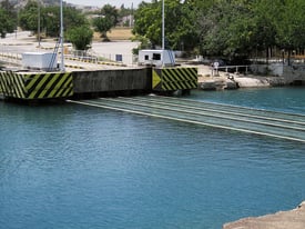 Greece Corinth Canal submersible bridge 02