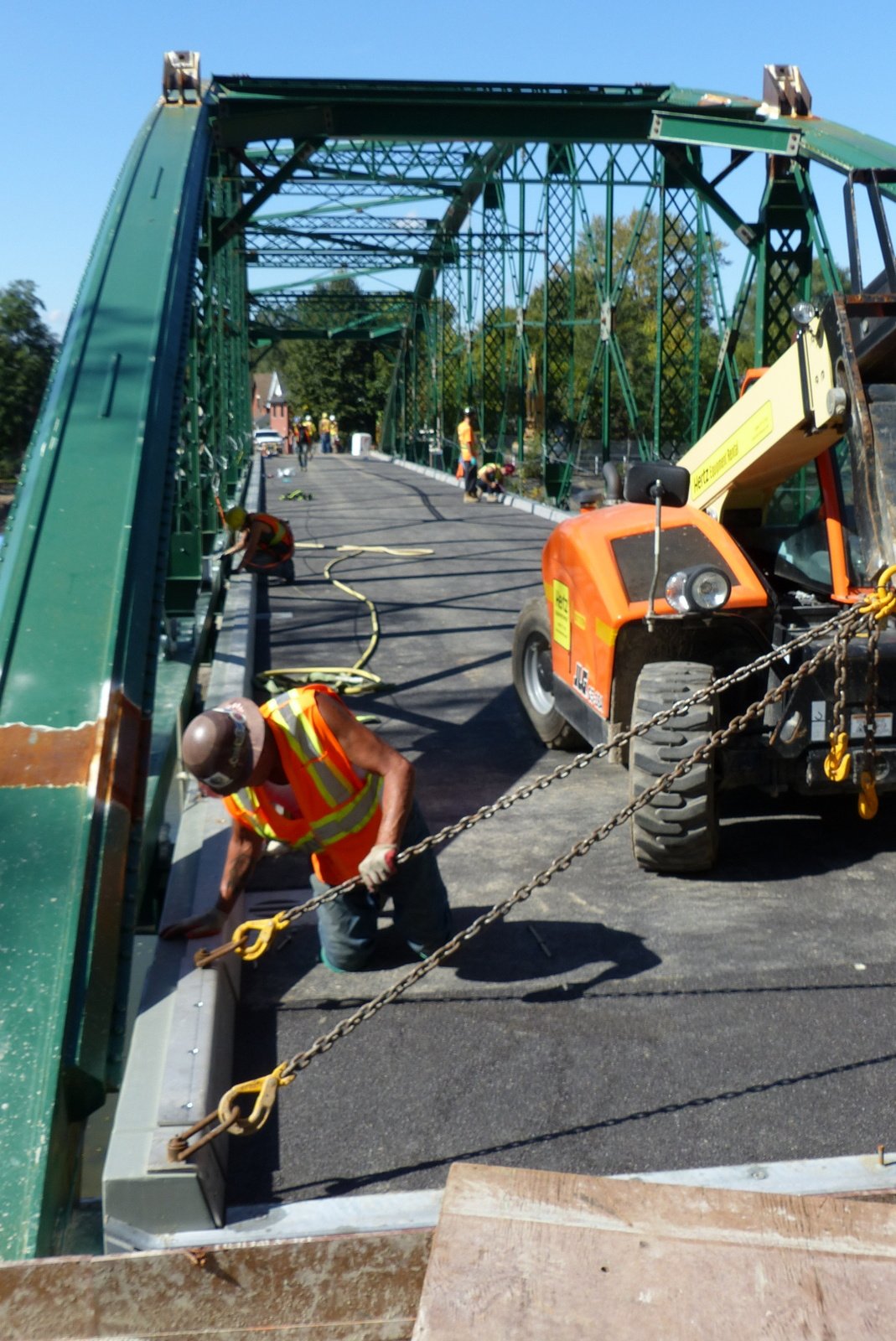 FRP being installed on bridge