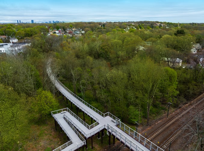 NEPONSET PEDESTRIAN BRIDGE DECK. MATTAPAN, MA-4-RT