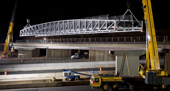 Wolf Trap full bridge erection