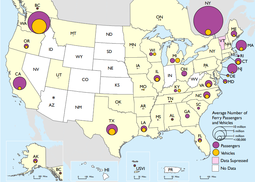 ferry data map