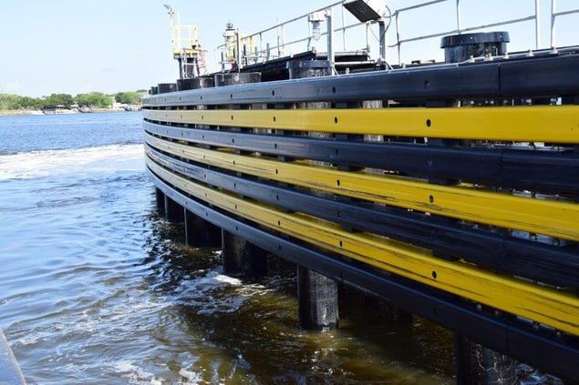 FRP Fenders on a big ferry