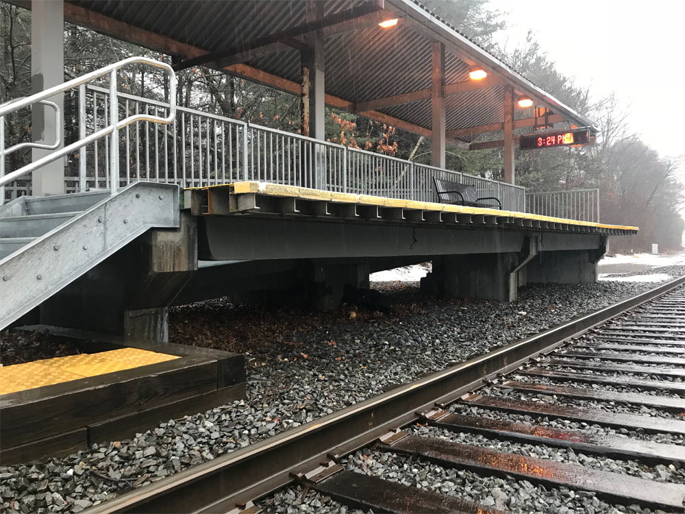 MBTA West Natick Mini-High Platforms