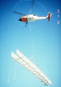 95' Fiberglass Bridge Span Built Using Scaffolding