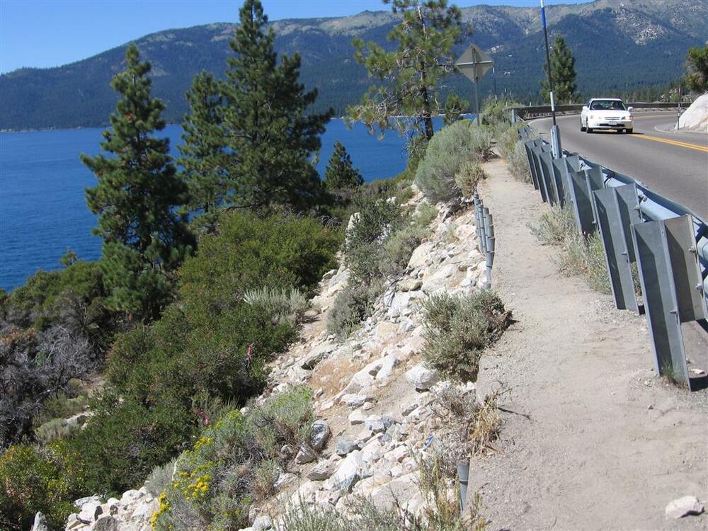 Lake Tahoe SR28 Bridge-Sidewalk Location