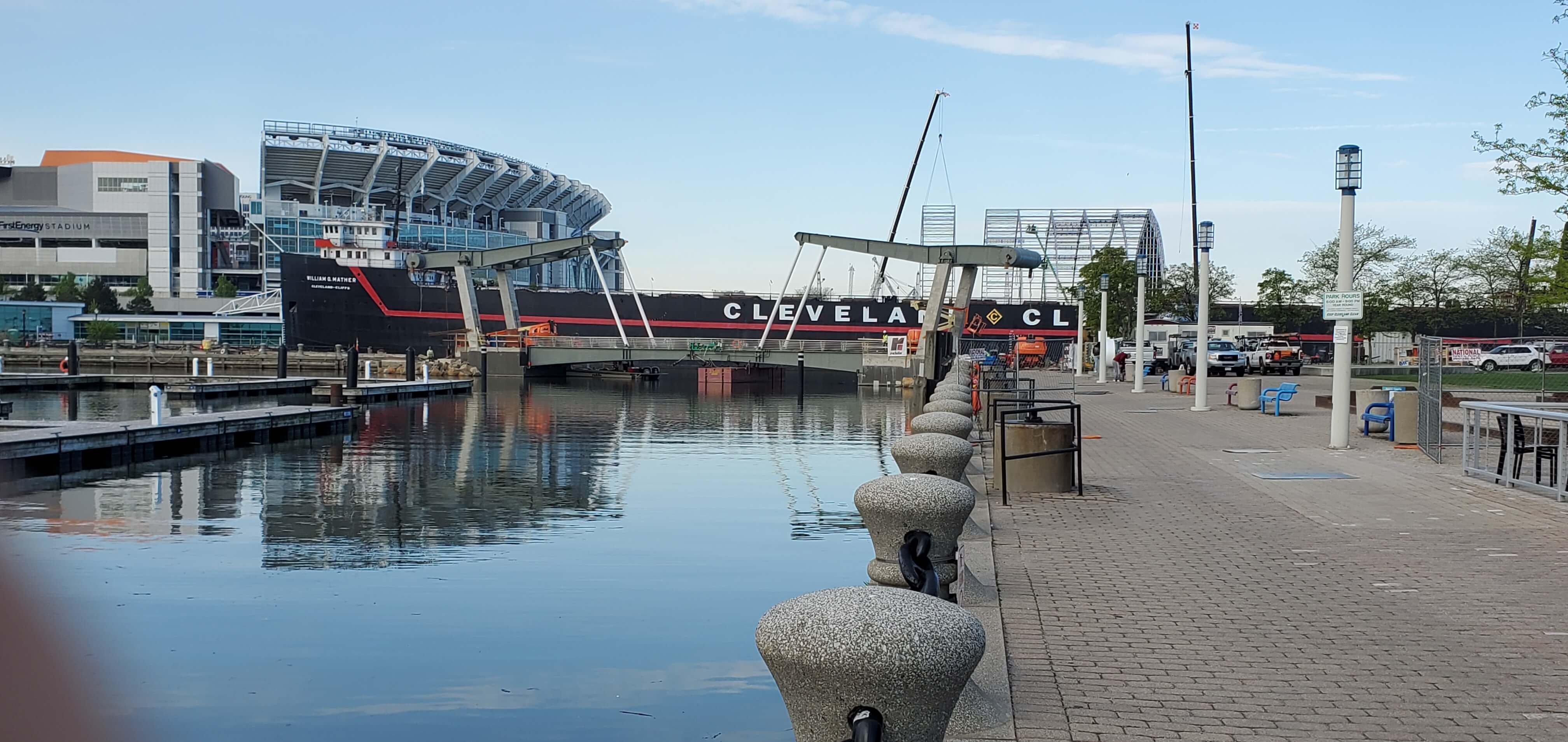 Cleveland Rocks New FRP Pedestrian Draw Bridge