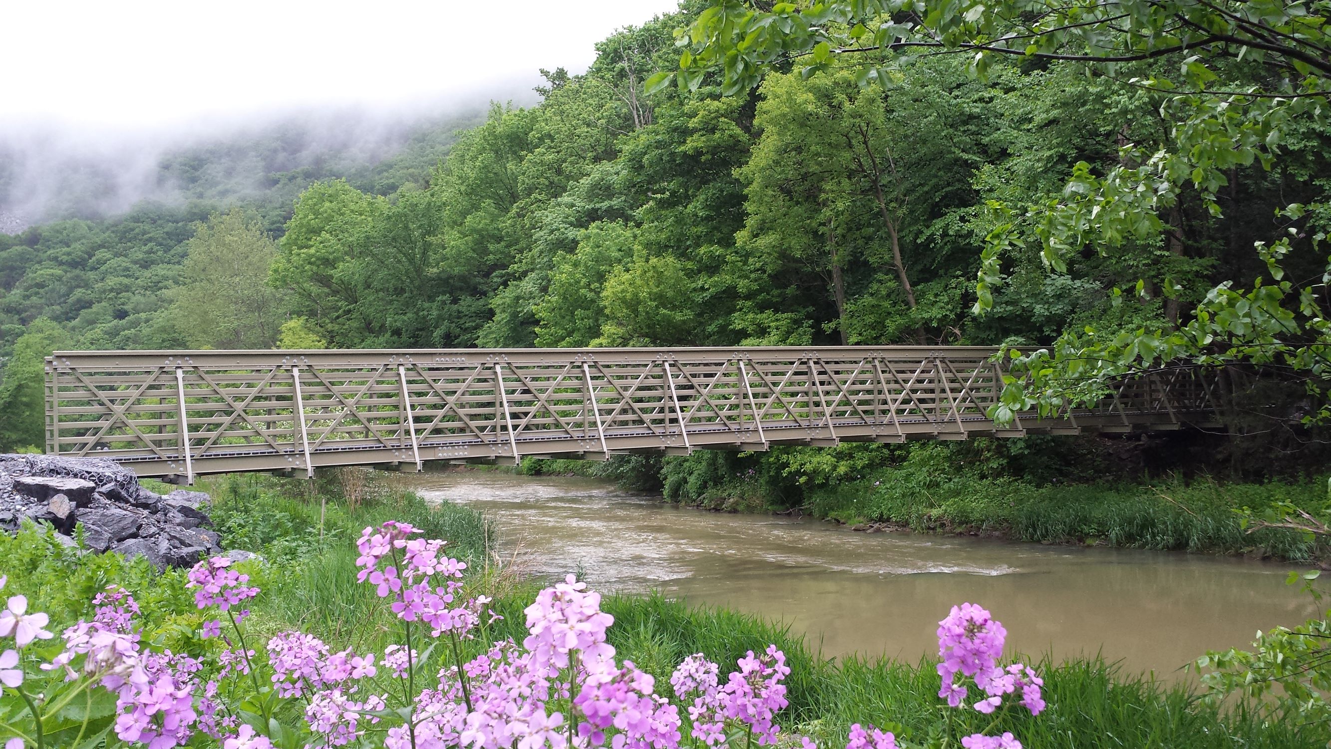 PA Companies Design, Pultrude and Fabricate Fiberglass Bridge for Mid State Trail Association