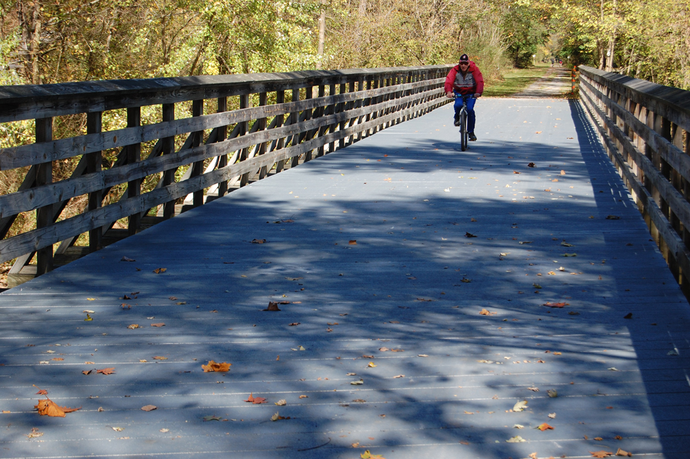 Rails to Trails Bicyclist